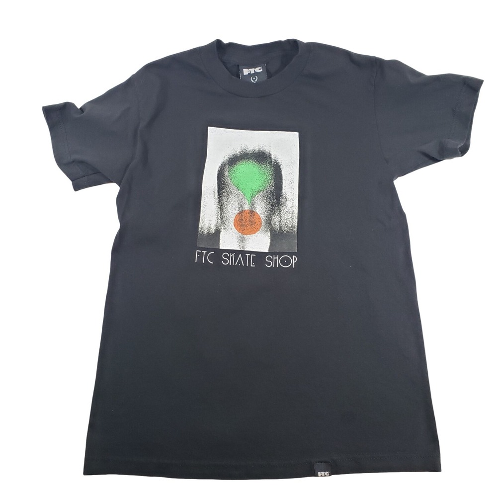 FTC Skate Shop Mens Small Black Graphic T-Shirt Made‎ in USA SF Cotton Tee